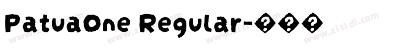 PatuaOne Regular字体转换 PatuaOne Regular字体转换